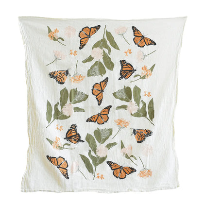 Monarchs + Milkweeds Towel Kitchen Tea Towel