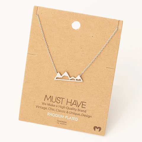 Mountain Cutout Pendant Necklace