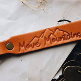 Move Mountains Leather Keychain