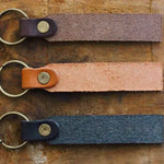 Move Mountains Leather Keychain