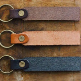 Move Mountains Leather Keychain
