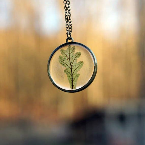 White Oak Leaf Necklace