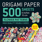 Origami Paper 500 Sheets Flower Patterns 6"