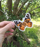 Painted Lady Butterfly Waterproof Sticker (Twig & Moth)