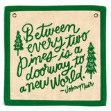 Pines Embroidered Canvas Banner