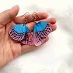 Pink Leopard Butterfly Wings Earrings