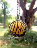 Real Monarch Butterfly Wing Necklace