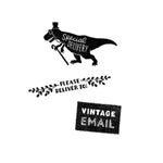 Vintage Email Rubber Stamp Set
