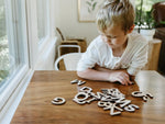 Wooden Alphabet Set • Montessori Movable Alphabet Set, Maple