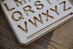 Wooden Alphabet Tracing Board w/ Stylus - Lower Case Letters