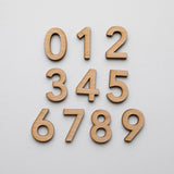 Wooden Number Set • Numerals & Math Equation Signs, Maple