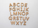 Wooden Uppercase Alphabet Set • Movable, Maple