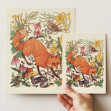 Woodland Meadow Print - Red Fox