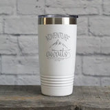 Adventure Awaits Travel Mug Tumbler - Mint