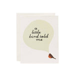 A Little Bird Told Me Card, Robin