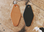 All Good Things Are Wild & Free Leather Keychain - Natural Brown