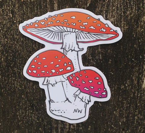 Amanita Mushrooms Decal