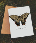 Be Mine Swallowtail Butterfly Greeting Card