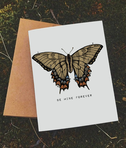 Be Mine Swallowtail Butterfly Greeting Card