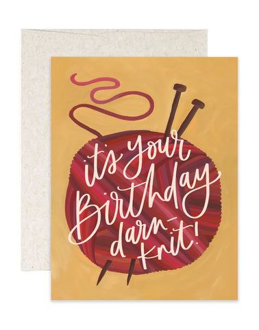 "It's Your Birthday, Darn-knit!" Yarn Card