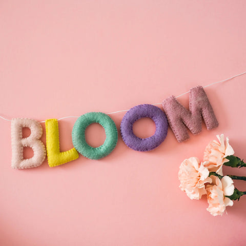 Bloom Homemade Letter Garland