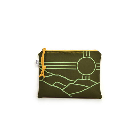 Cosmetic Pouch - Compass // Mountain - Moss
