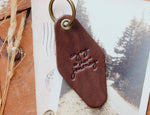 Enjoy The Journey Leather Keychain