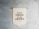 Every Child is an Artist Canvas Banner