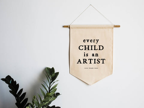 Every Child is an Artist Canvas Banner