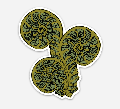 Fiddlehead Fern Waterproof Decal
