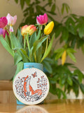Fox in Phlox Embroidery Kit