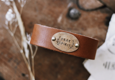 Free Spirit Leather Cuff Bracelet