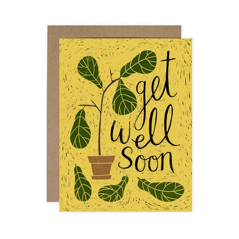 Get Well Soon Fig Tree Greeting Card