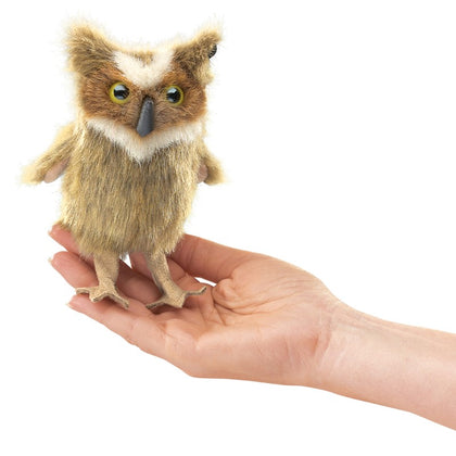 Mini Great-Horned Owl Finger Puppet