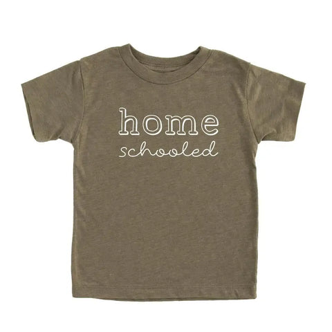 Homeschooled Kids Shirt- Heather Olive
