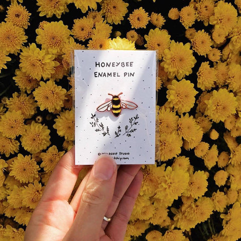 Honeybee Enamel Pin for Charity