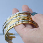 I Can Do Hard Things - Gold Plated Thin Metal Cuff
