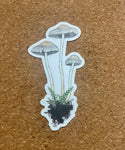 3 Grey Mushrooms Waterproof Sticker