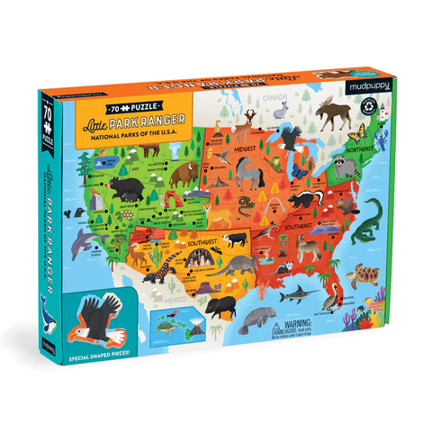 Little Park Ranger National Parks Map of the U.S.A. Geography Puzzle