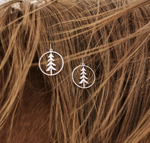 Lone Pine Earrings - Silver