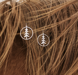 Lone Pine Earrings - Silver