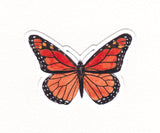 Monarch Butterfly Waterproof Sticker (Twig & Moth)