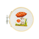 Mushroom Cross-Stitch Embroidery Kit