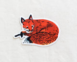 Red Fox Vinyl Sticker