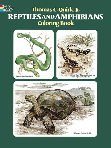Reptiles and Amphibians Dover Coloring Book