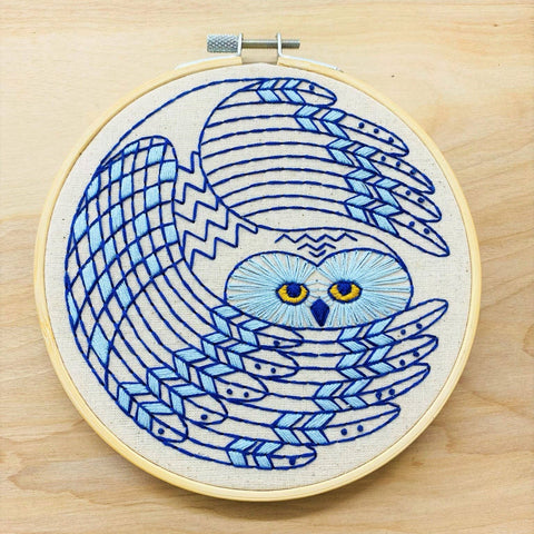 Snowy Owl Embroidery Kit