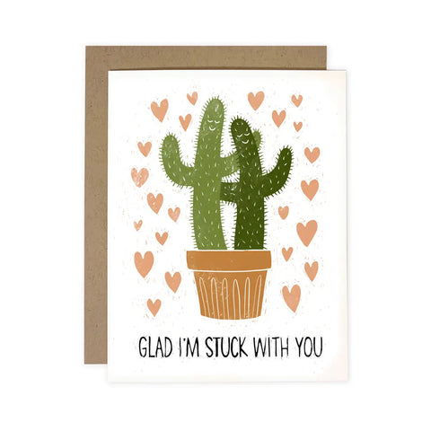Glad I'm Stuck with You Greeting Card