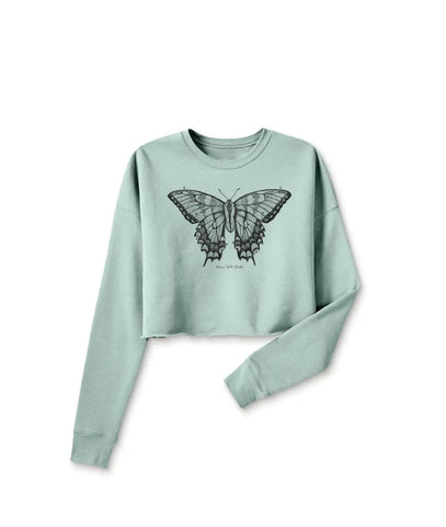 Swallowtail Butterfly Cropped Sweatshirt