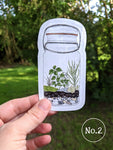 Terrarium Waterproof Stickers (Twig & Moth)