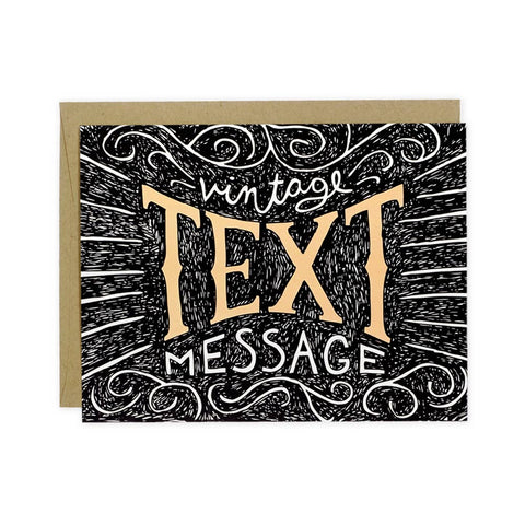Vintage Text Message Greeting Card